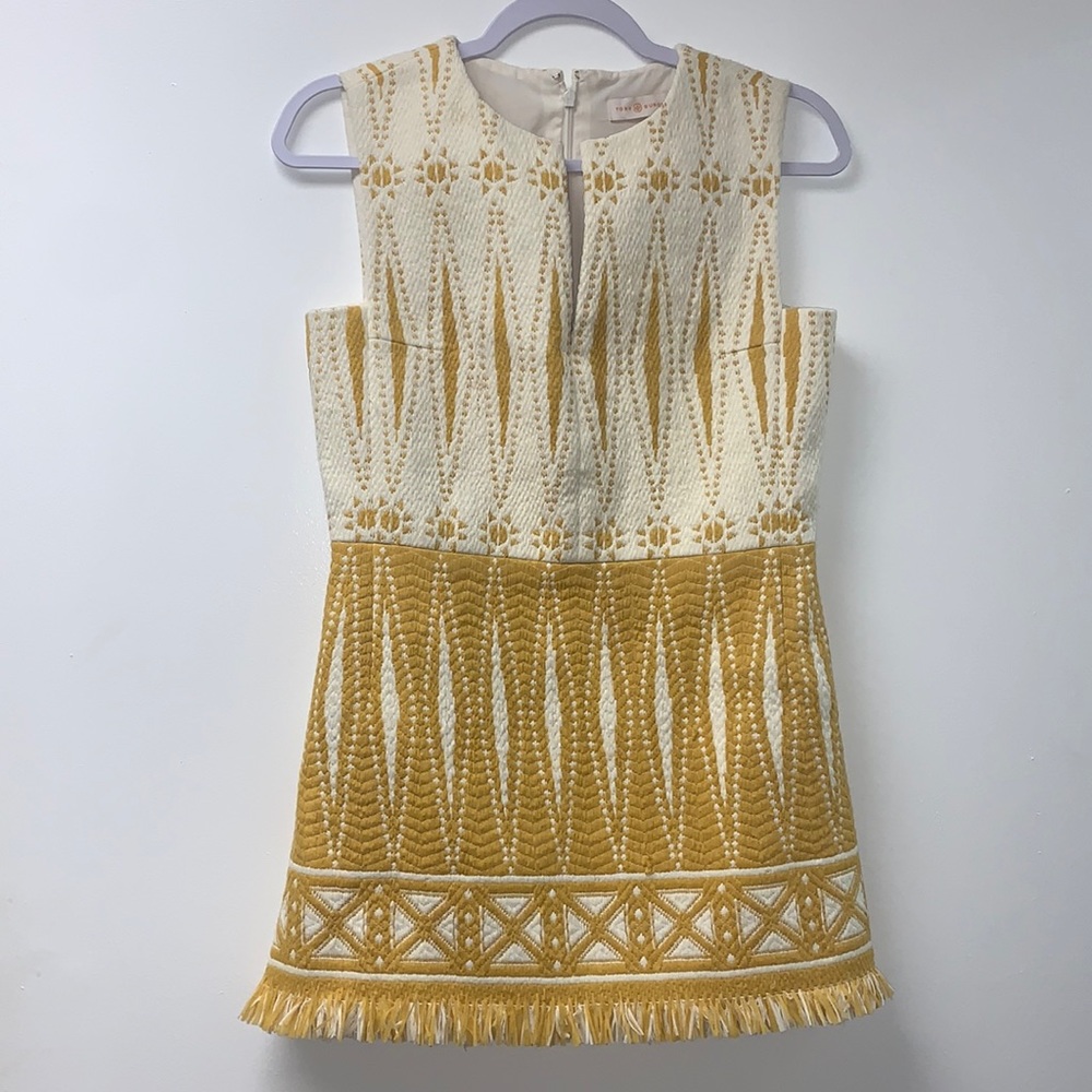 Tory Burch Savora Mustard Tweed Dress